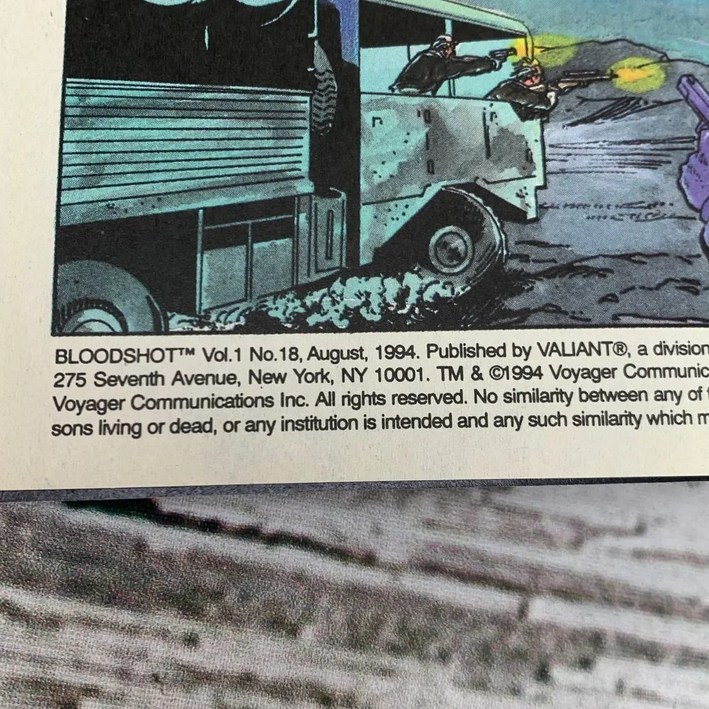 Valiant Bloodshot Comic Book‎ #18 1990s Superhero Action Adventure UNGRADED